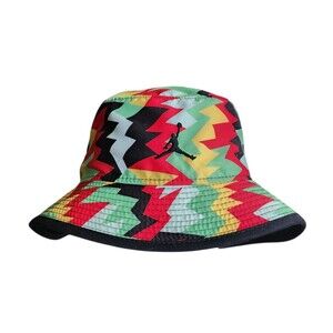 Air Jordan Bucket Hat Jumpman/Flight Multi-Color Zig Zag Size S/M